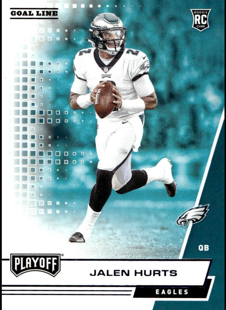 2020 Panini Playoff Football Goal Line Jalen Hurts #214 PSA 10