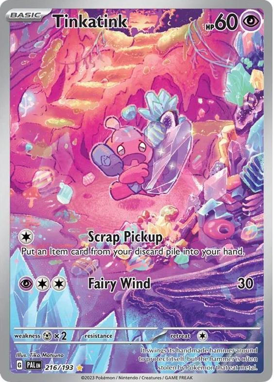 2023 Pokemon Scarlet & Violet Paldea Evolved Tinkatink #216 PSA 8