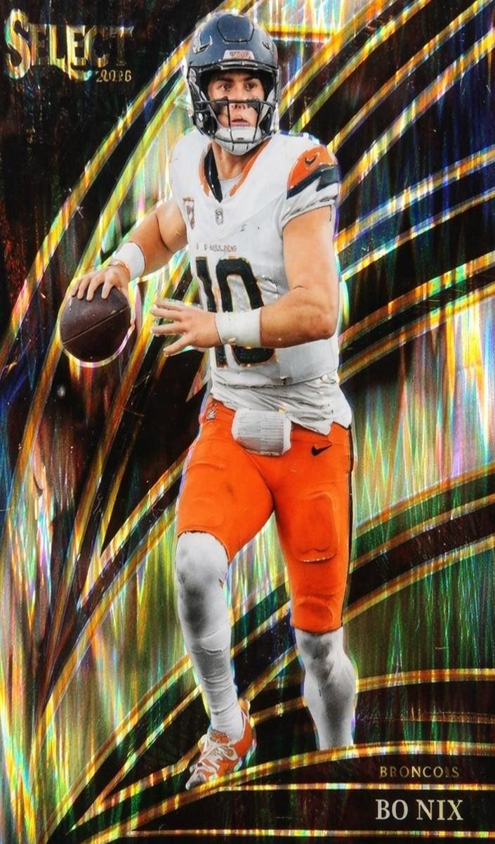 2025 Panini Select Football Black and Green Shock Bo Nix #211