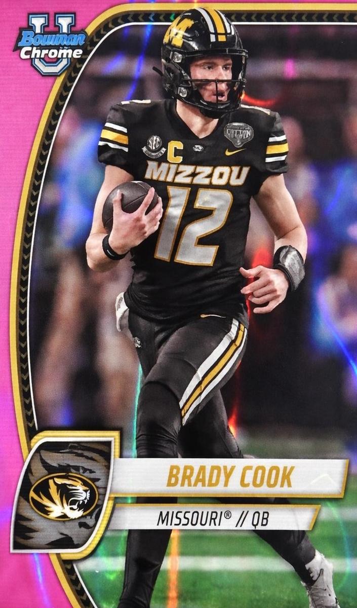 2024 Bowman Chrome University Football Pink Lava Brady Cook #1