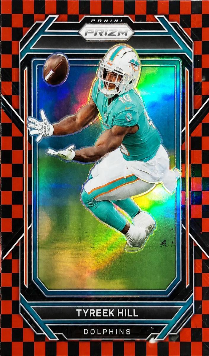 2022 Panini Prizm Football Black and Red Checker Tyreek Hill #180 PSA 10