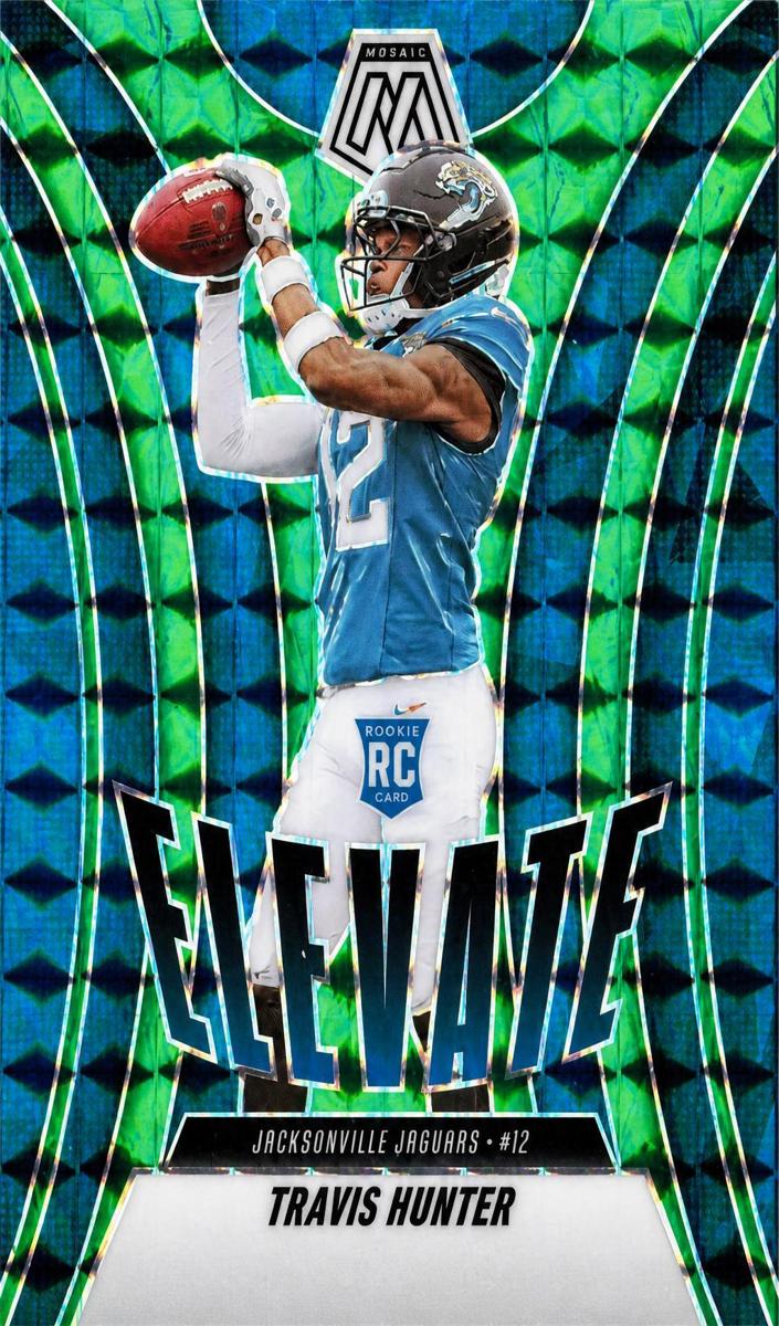 2025 Panini Mosaic Football Green Travis Hunter #1 PSA 10