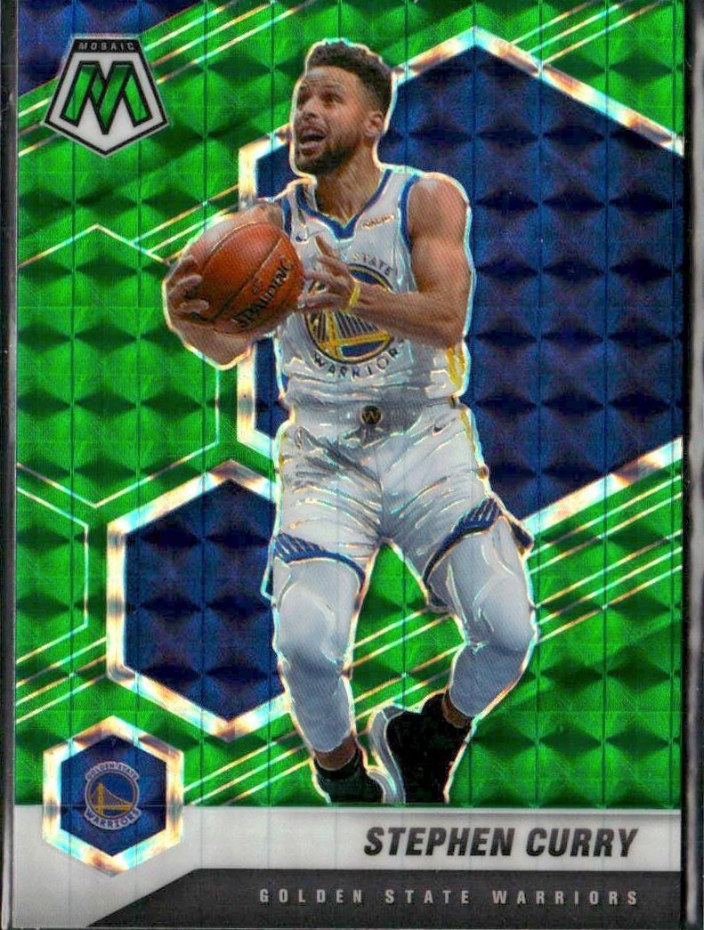 2020 Panini Mosaic Basketball Green Stephen Curry #175