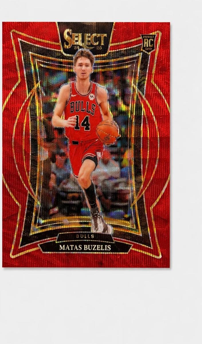 2024 Panini Select Basketball Red Wave Matas Buzelis #70