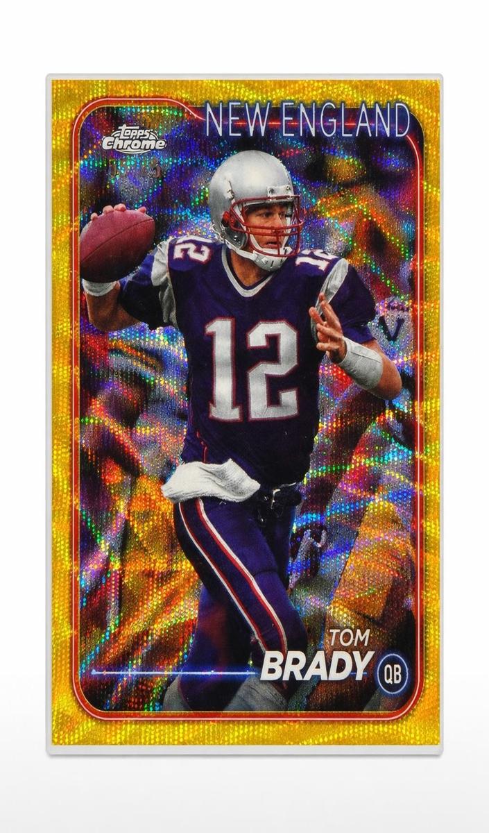 2024 Topps Chrome Football Yellow Refractor Tom Brady #120 PSA 9