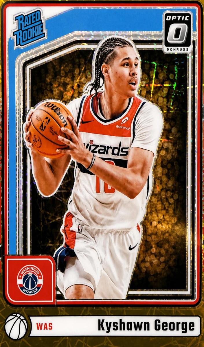 2024 Donruss Optic Basketball Gold Kyshawn George #299 PSA 9