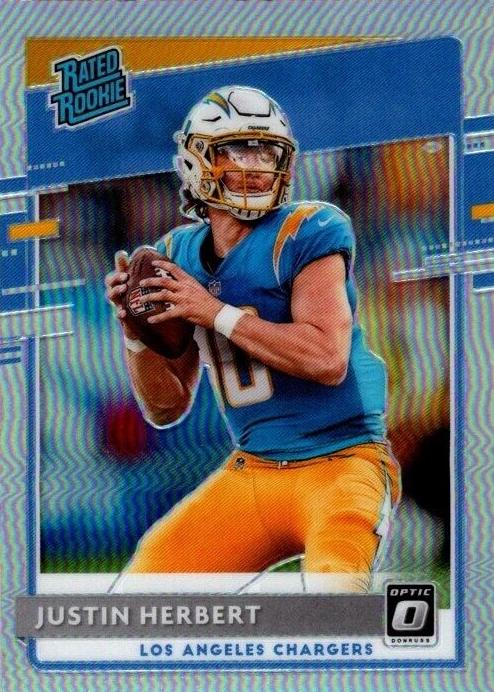 2020 Donruss Optic Football Holo Justin Herbert #153 RAW Ungraded