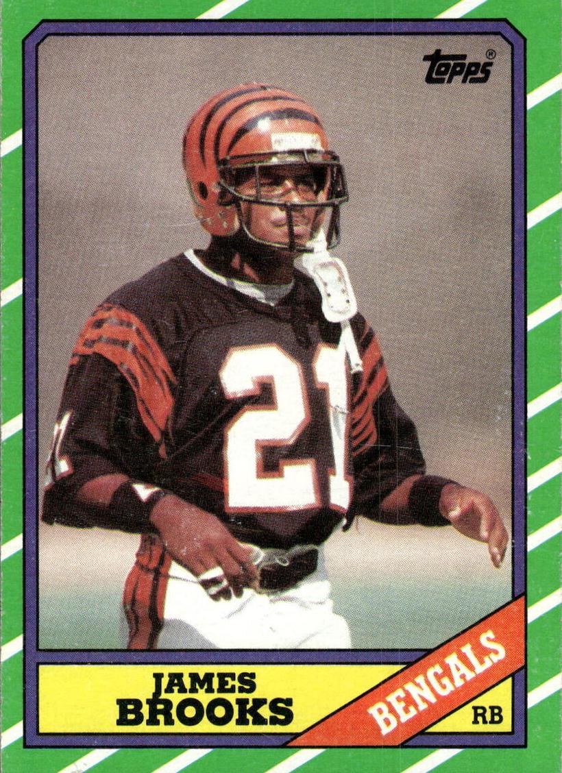 1986 Topps Football James Brooks #256 PSA 8