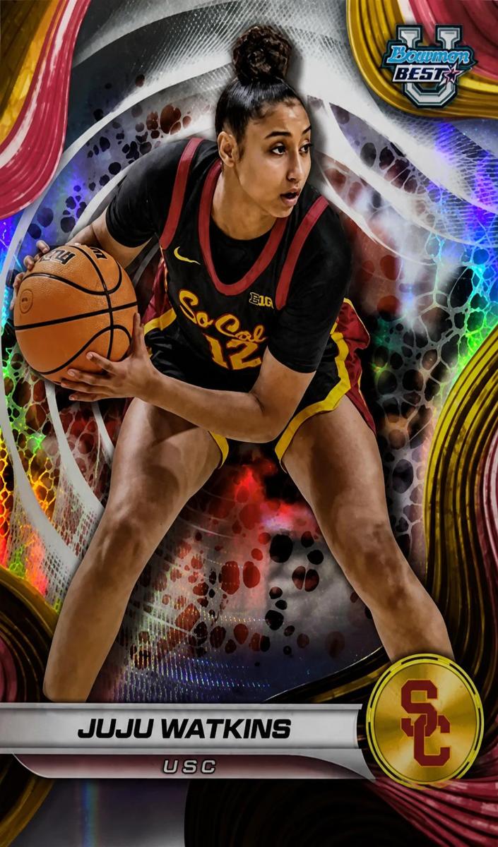 2024 Bowman Best University Basketball Refractor Juju Watkins #37 PSA 10