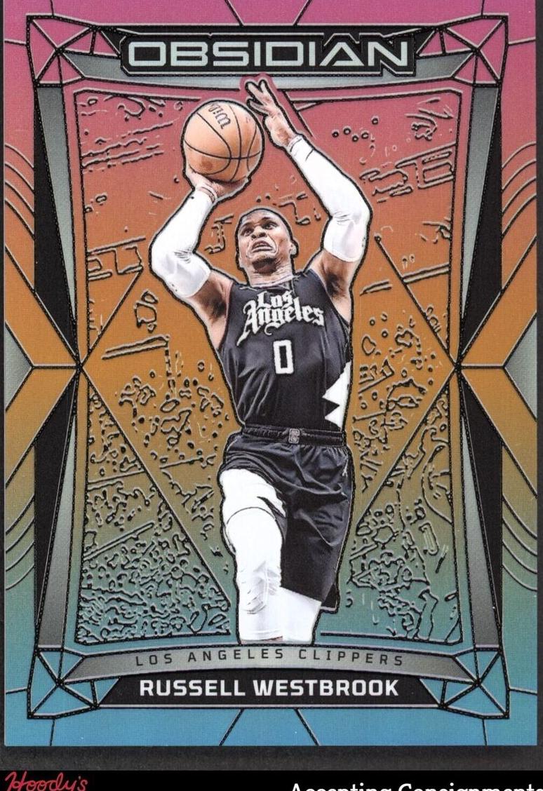 2023 Panini Obsidian Basketball Electric Etch Neon Flood Russell Westbrook #164