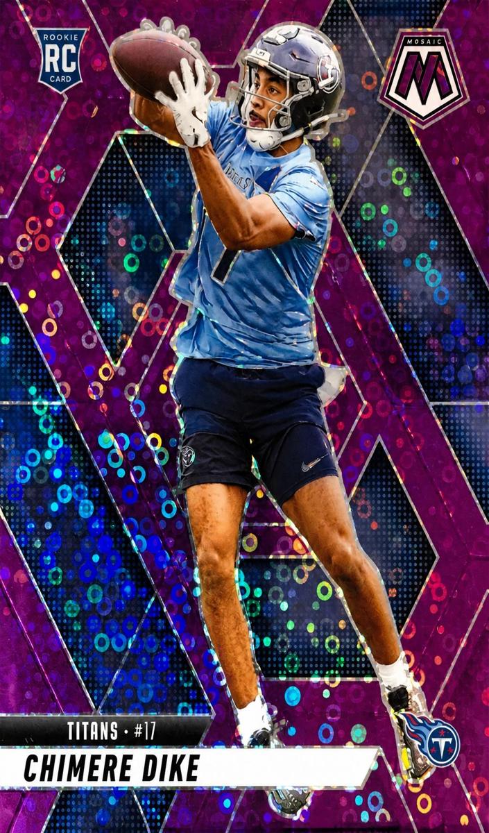 2025 Panini Mosaic Football No Huddle Purple Chimere Dike #356