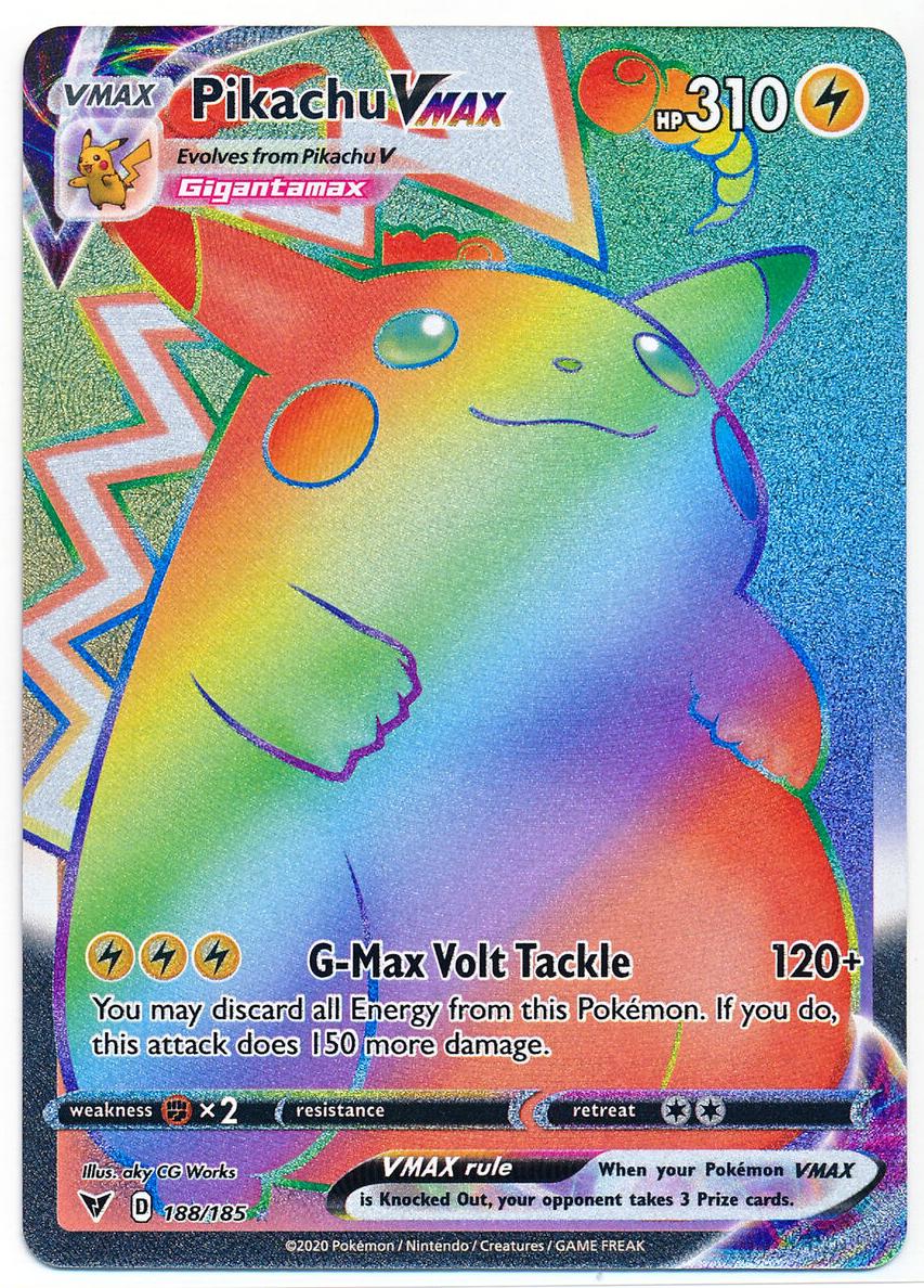 2020 Pokemon Vivid Voltage Full Art Pikachu #188 PSA 10