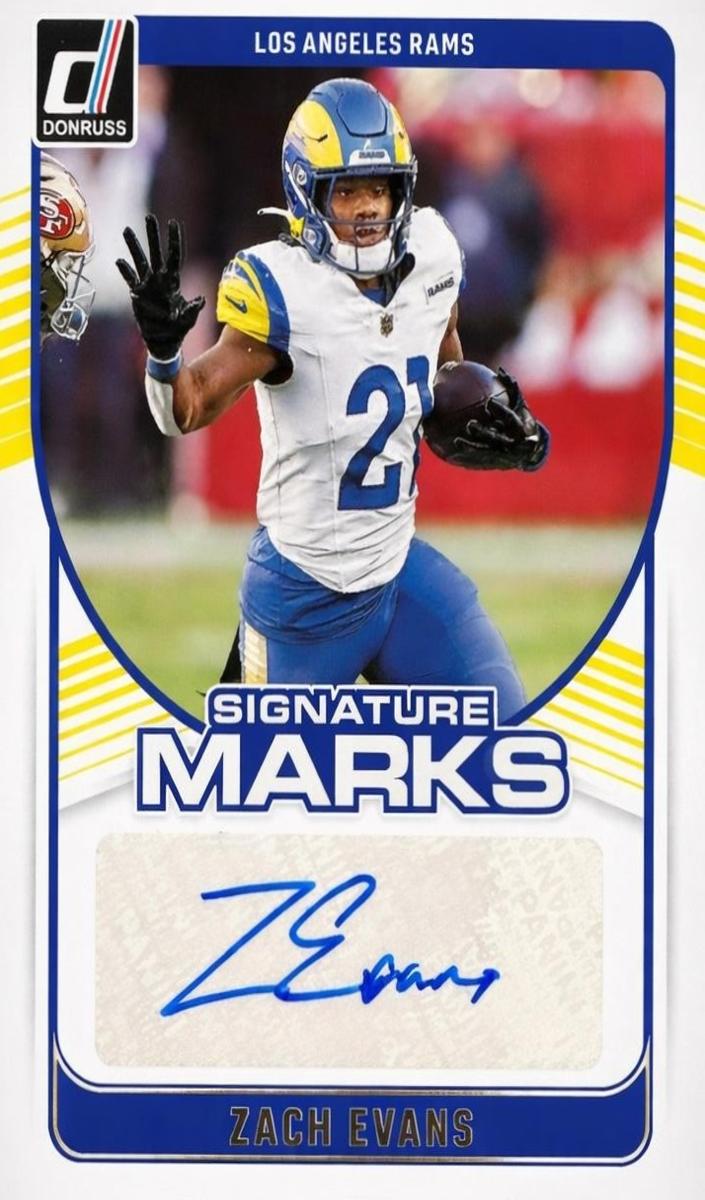 2024 Panini Donruss Football Zach Evans #SMA-ZEV
