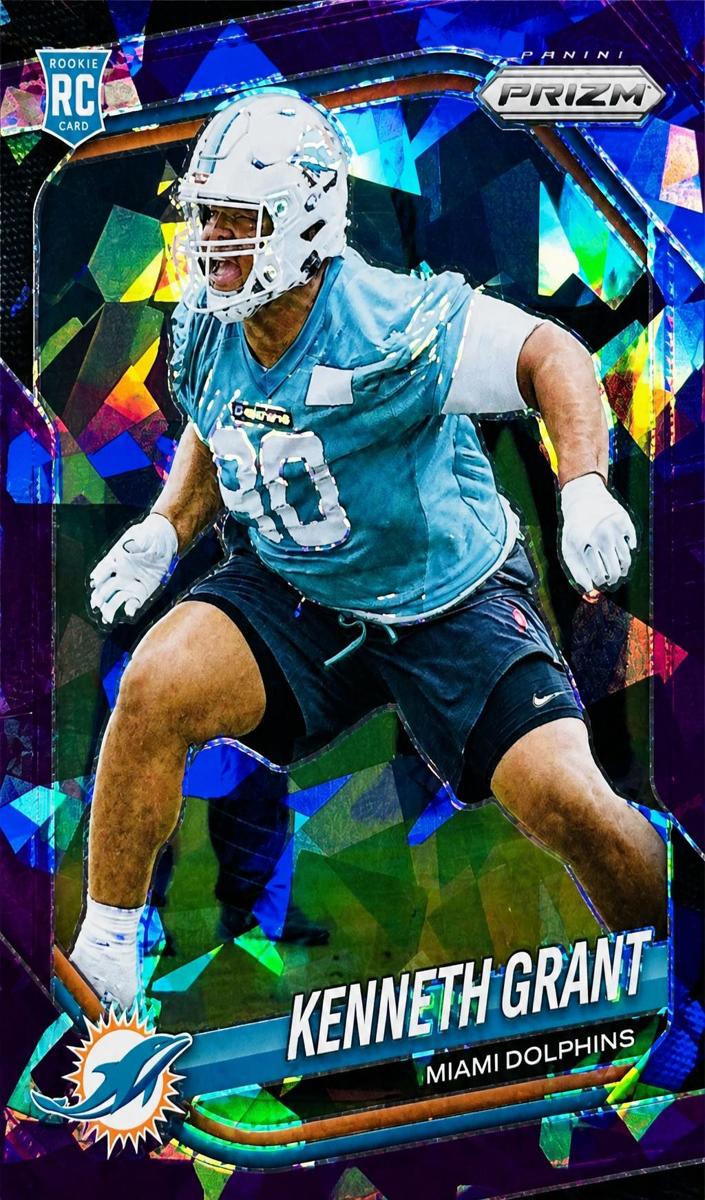 2025 Panini Prizm Football Purple Ice Kenneth Grant #374