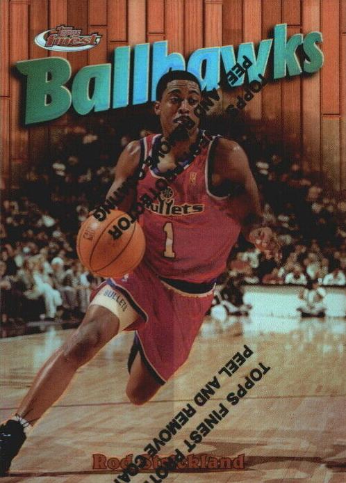 1997 Topps Finest Basketball Refractor Rod Strickland #25