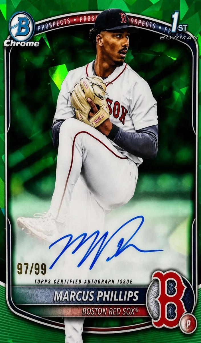 2025 Bowman Draft Sapphire Baseball Green Marcus Phillips #CPA-MP