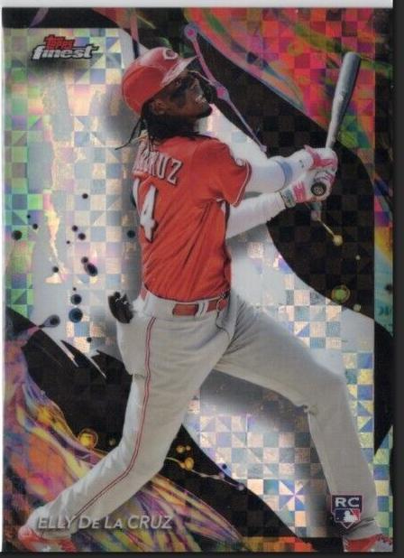 2024 Topps Finest Baseball Elly De La Cruz #186 PSA 9