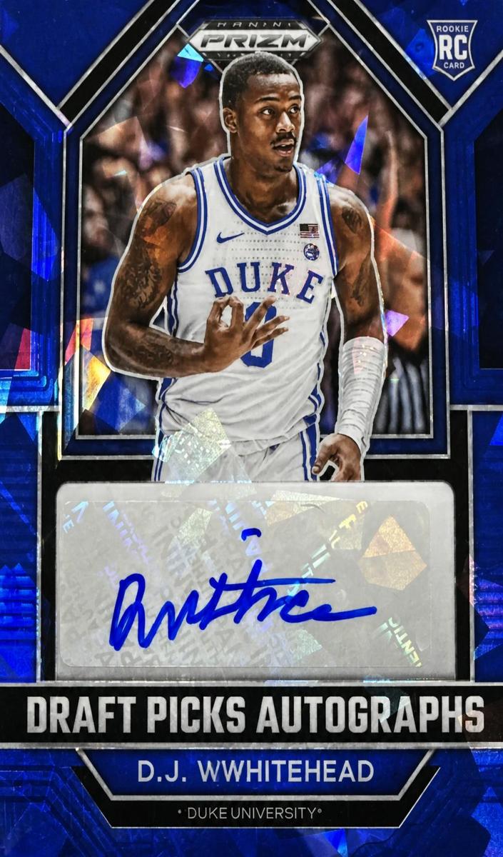 2023 Panini Prizm Draft Picks Basketball Blue Ice Dariq Whitehead #DPA-DWH PSA 10