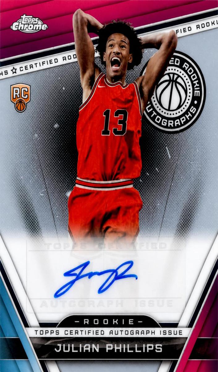 2023 Topps Chrome Basketball Refractor Julian Phillips #CRA-JP PSA 8.5