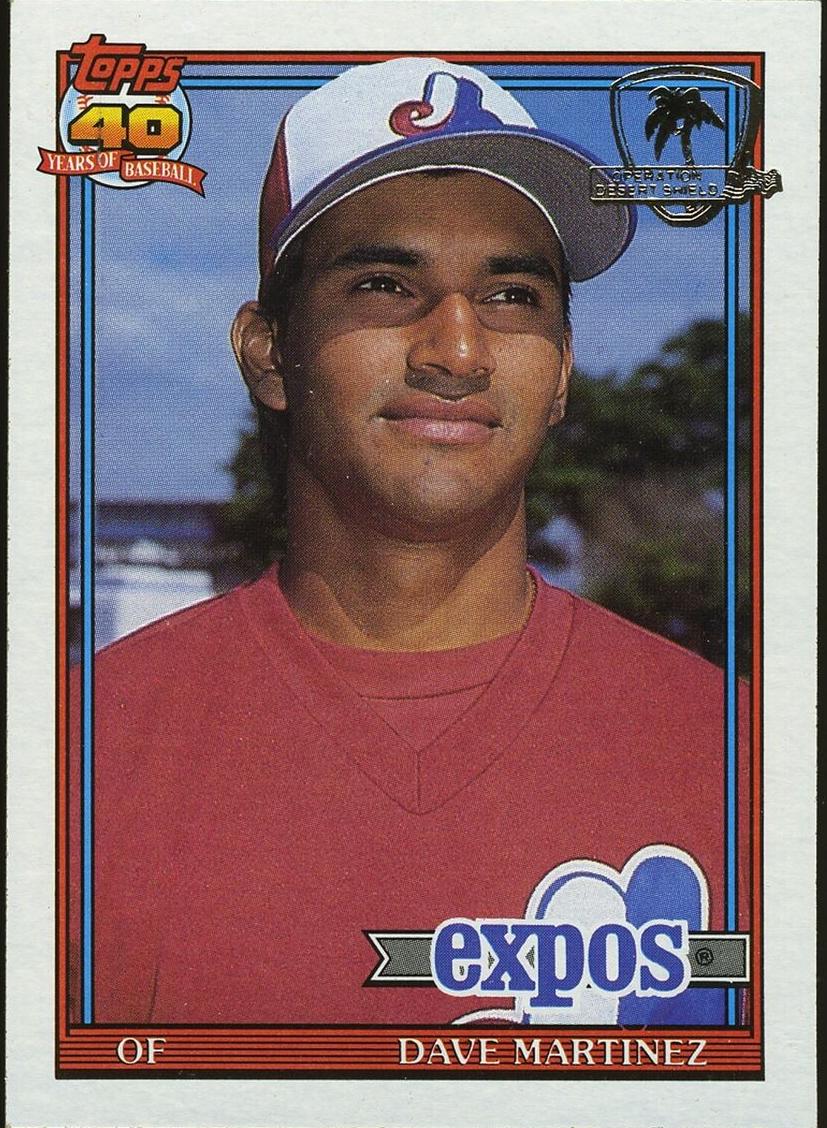 1991 Topps Baseball Dave Martinez #24