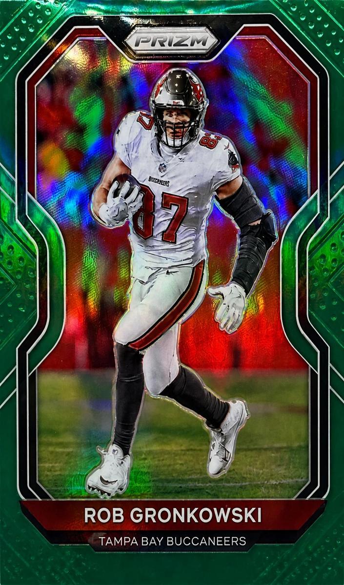 2020 Panini Prizm Football Green Prizm Rob Gronkowski #256 PSA 9