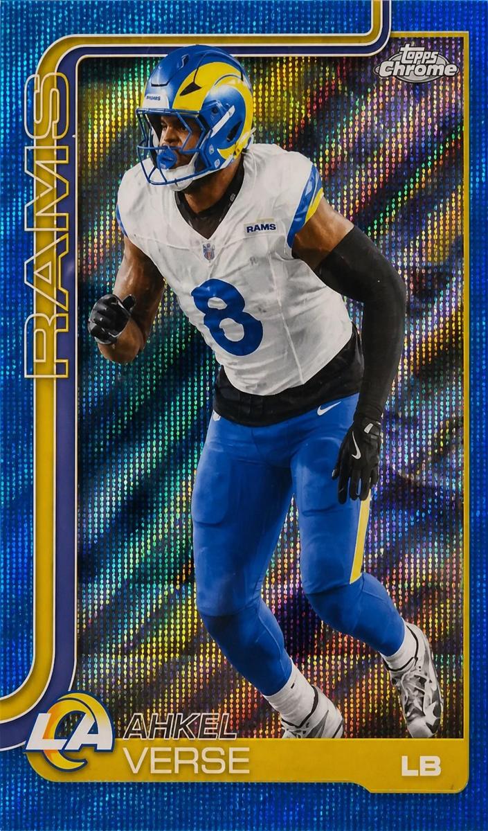 2025 Topps Chrome Football Blue Wave Refractor Jared Verse #173