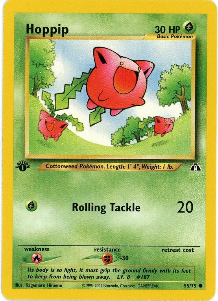 2001 Pokemon Neo Discovery 1st Edition Hoppip #55 PSA 9