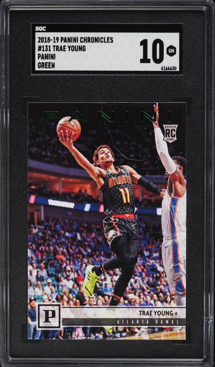 2018 Panini Chronicles Basketball Green Trae Young #131 PSA 8.5