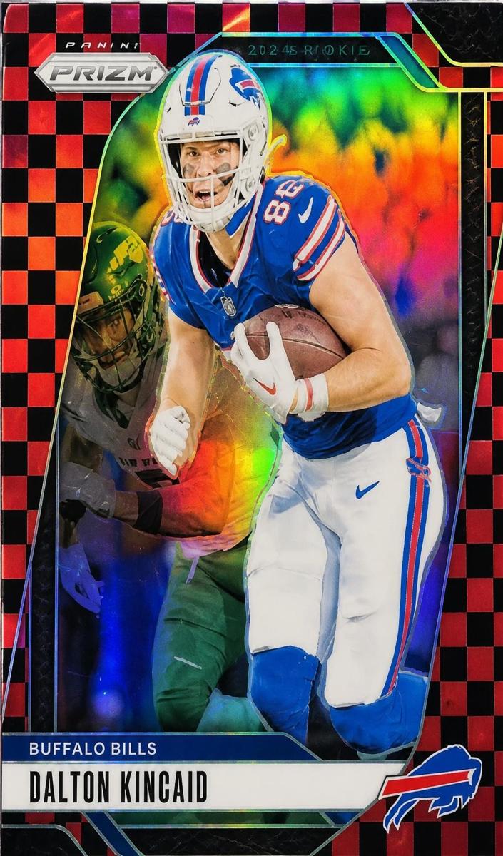 2024 Panini Prizm Football Black and Red Checker Dalton Kincaid #30 PSA 10