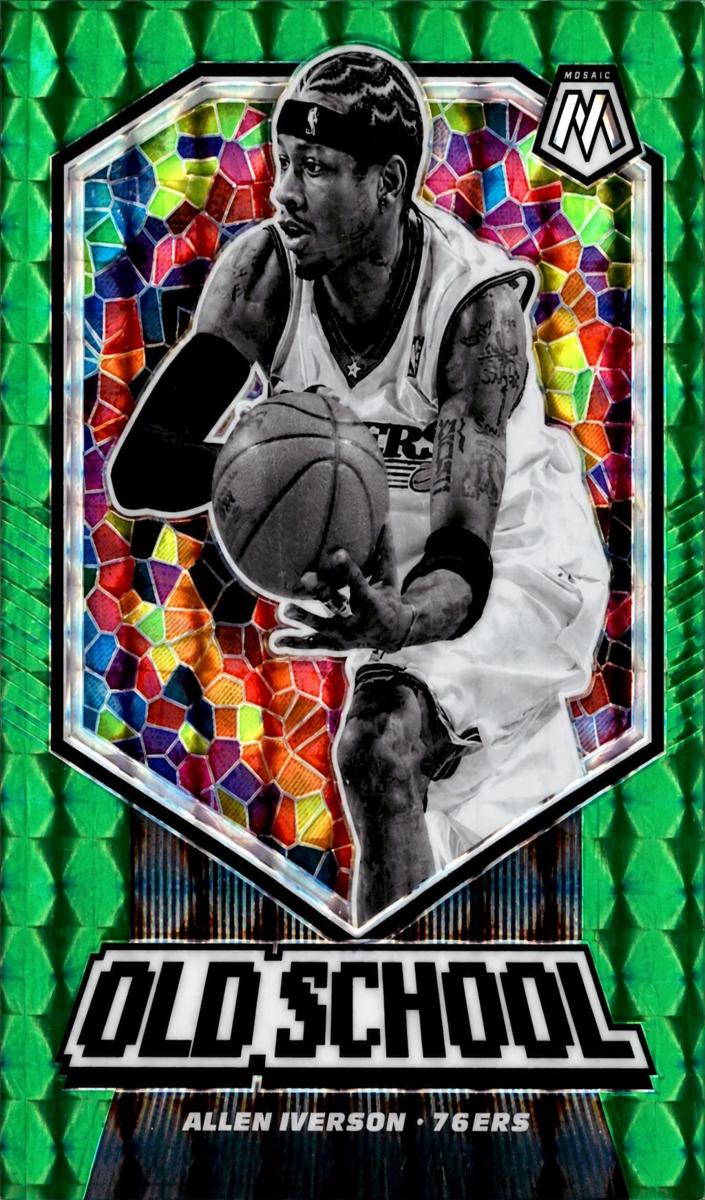 2019 Panini Mosaic Basketball Green Allen Iverson #14 PSA 10