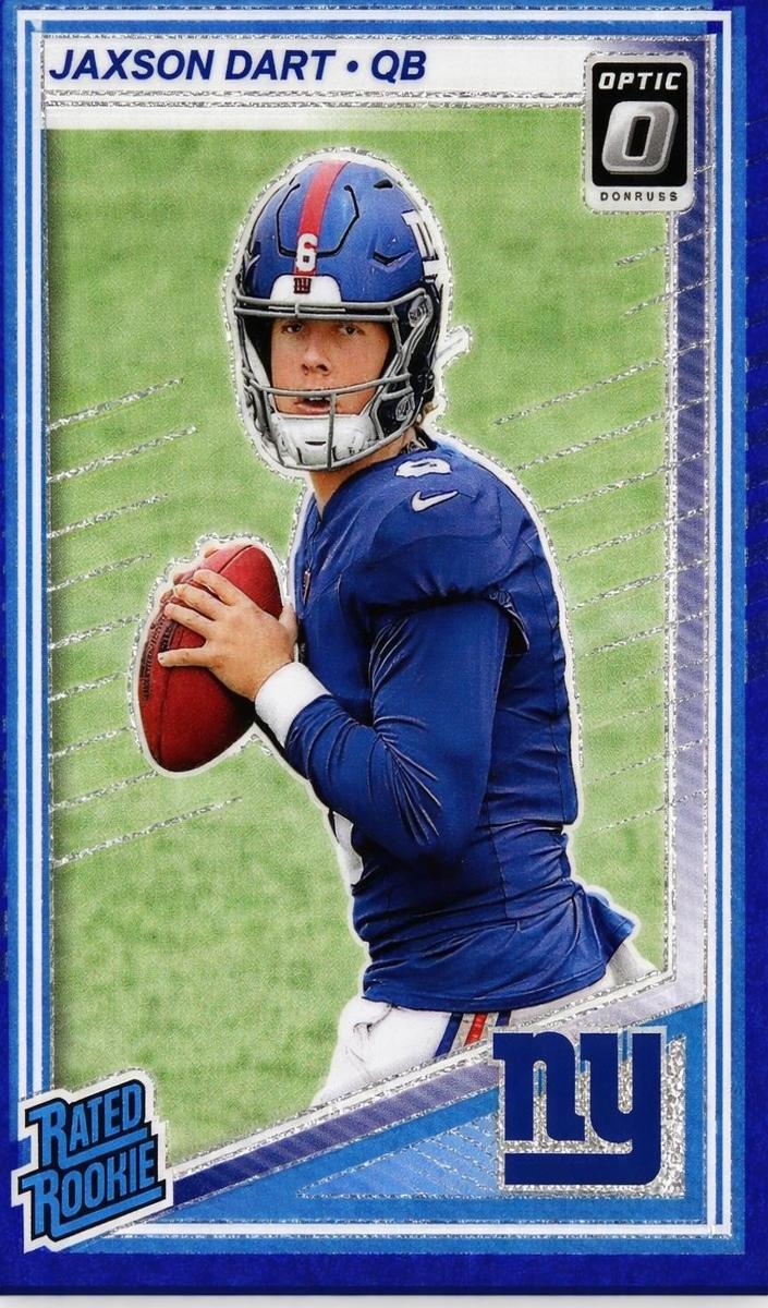 2025 Donruss Optic Football Blue Glitter Jaxson Dart #273 PSA 9