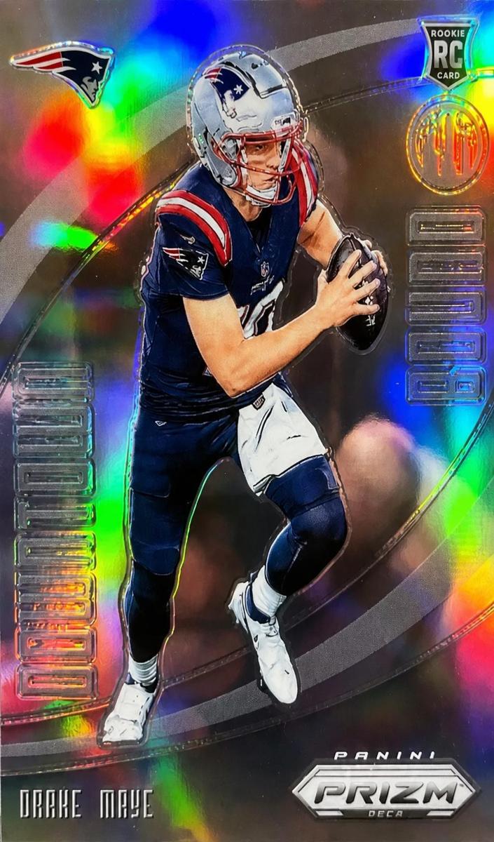 2024 Panini Prizm Deca Football Silver Drake Maye #2 PSA 8