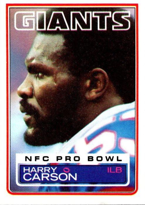 1983 Topps Football Harry Carson #123 PSA 9