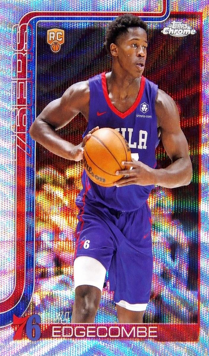 2025 Topps Chrome Basketball Wave Refractor VJ Edgecombe #253