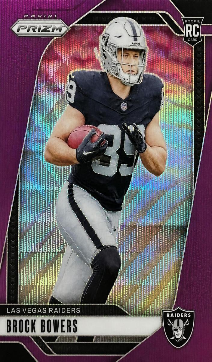 2024 Panini Prizm Football Purple Wave Brock Bowers #315 PSA 9