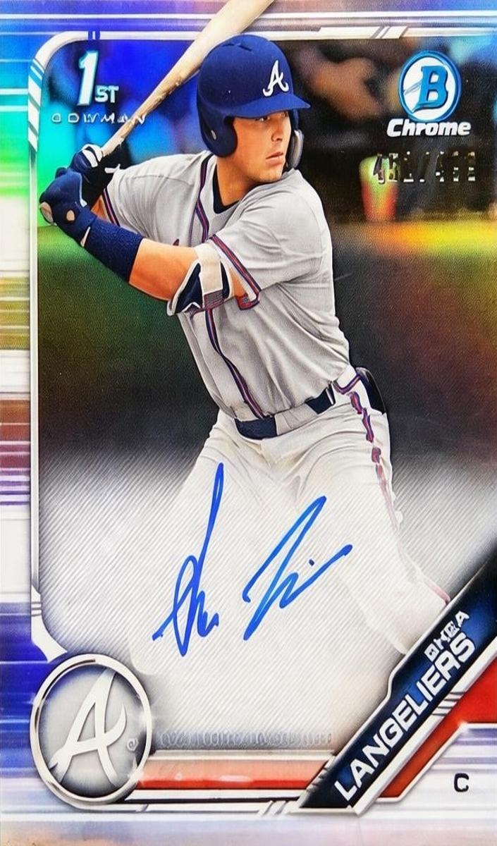2019 Bowman Draft Chrome Baseball Refractor Shea Langeliers #CDA-SL PSA 9