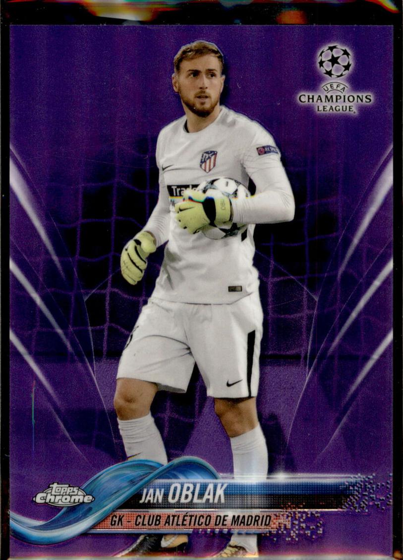 2017 Topps Chrome UEFA Champions League Soccer Purple Jan Oblak #57