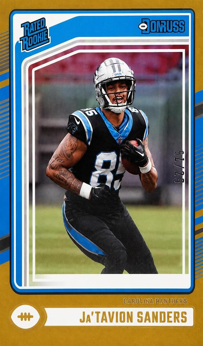 2024 Panini Donruss Football Gold Ja'Tavion Sanders #317