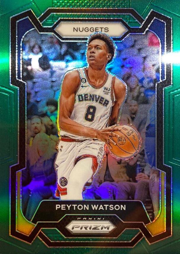 2023 Panini Prizm Basketball Green Peyton Watson #247