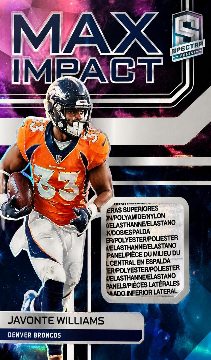 2022 Panini Spectra Football Nebula Javonte Williams #MI-JWI