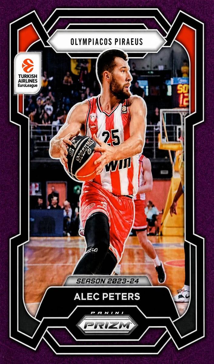 2023 Panini Prizm Turkish Airlines EuroLeague Basketball Purple Alec Peters #6