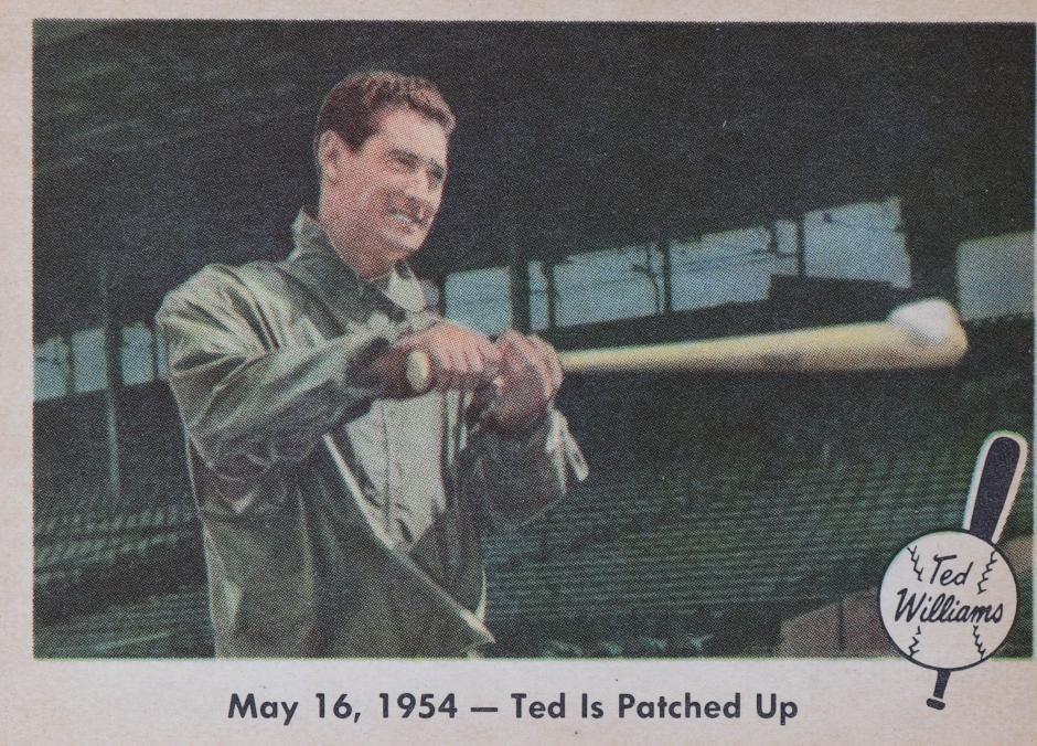 1959 Fleer Baseball Ted is Patched Up Ted Williams #51 PSA 8