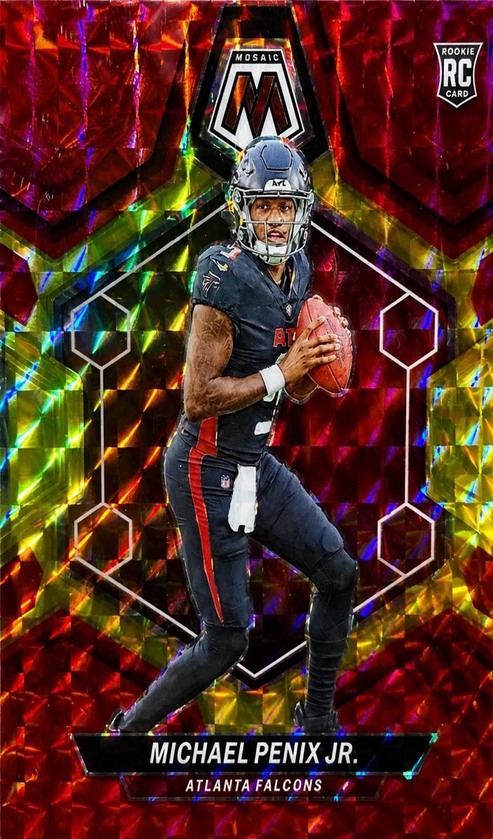 2024 Panini Mosaic Football Choice Fusion Red and Yellow Michael Penix Jr. #308