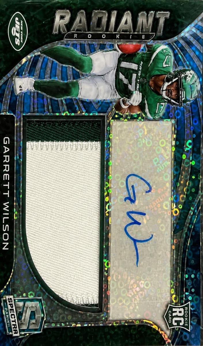 2022 Panini Spectra Football Neon Blue Garrett Wilson #RAD-GWI