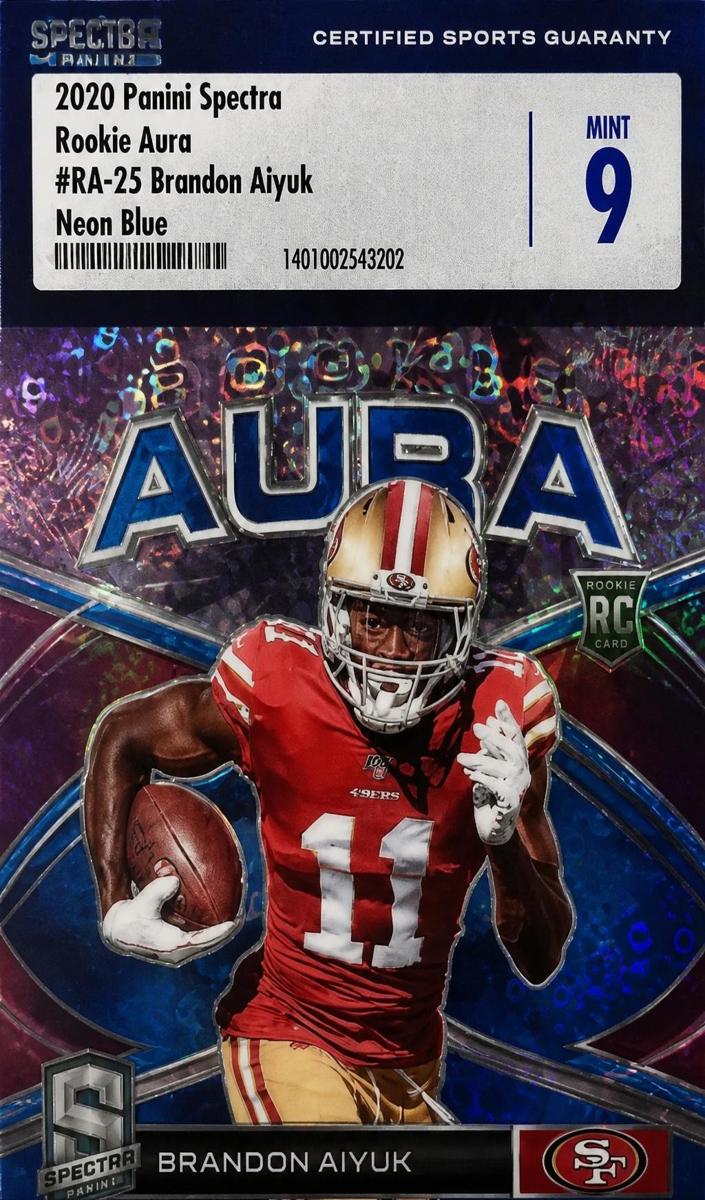 2020 Panini Spectra Football Neon Blue Brandon Aiyuk #RA-25