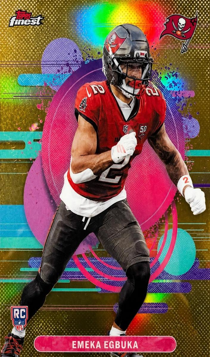 2025 Topps Finest Football Gold Refractor Emeka Egbuka #116