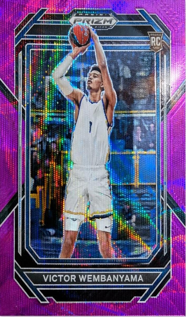 2023 Panini Prizm Draft Picks Basketball Purple Wave Victor Wembanyama #2 PSA 10