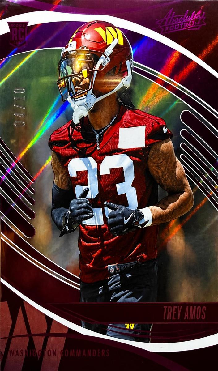 2025 Panini Absolute Football Spectrum Purple Pillars Trey Amos #190