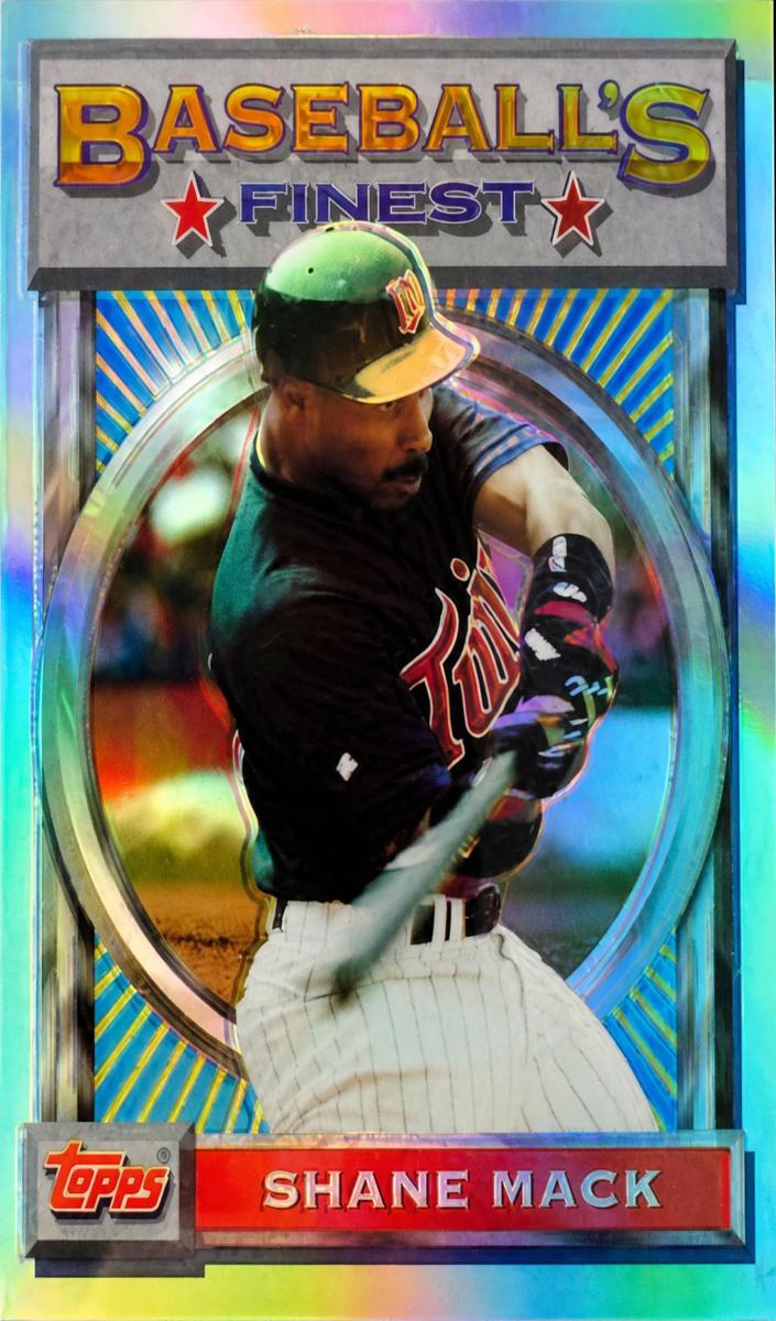 1993 Topps Finest Baseball Refractor Shane Mack #61 PSA 9