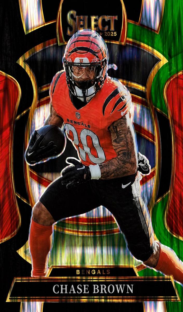 2025 Panini Select Football Black and Green Shock Chase Brown #59